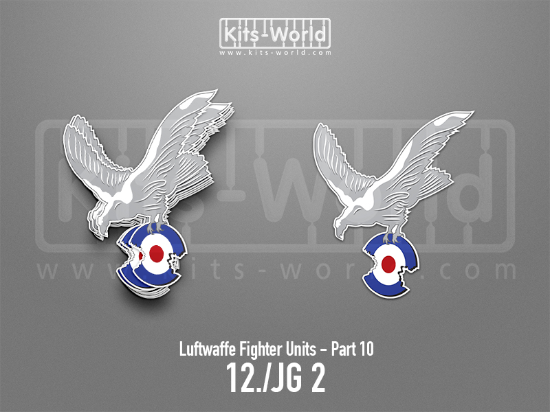 Kitsworld SAV Sticker - Luftwaffe Fighter Units - 12./JG 2 W:86mm x H:100mm 